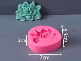 Molde silicona 2 rosas